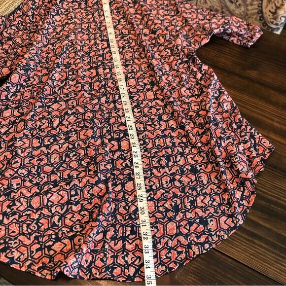 Lularoe Pattern Navy Lightweight Open kimono Women’s Size Small Oversized - Picture 6 of 8